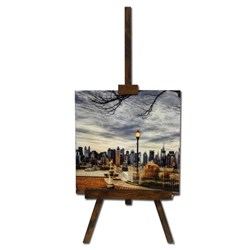 Mattonella con foto con cavalletto pittore