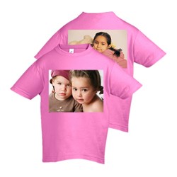 T-Shirt bimbo Cotone colorato Fronte/Retro con foto