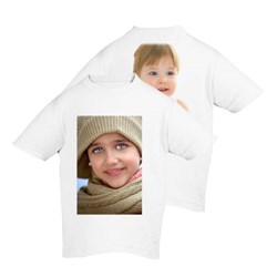 T-Shirt bimbo Cotone Fronte/Retro con foto