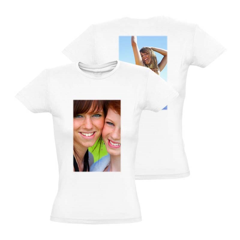 T-shirt donna Cotone Fronte/Retro con foto